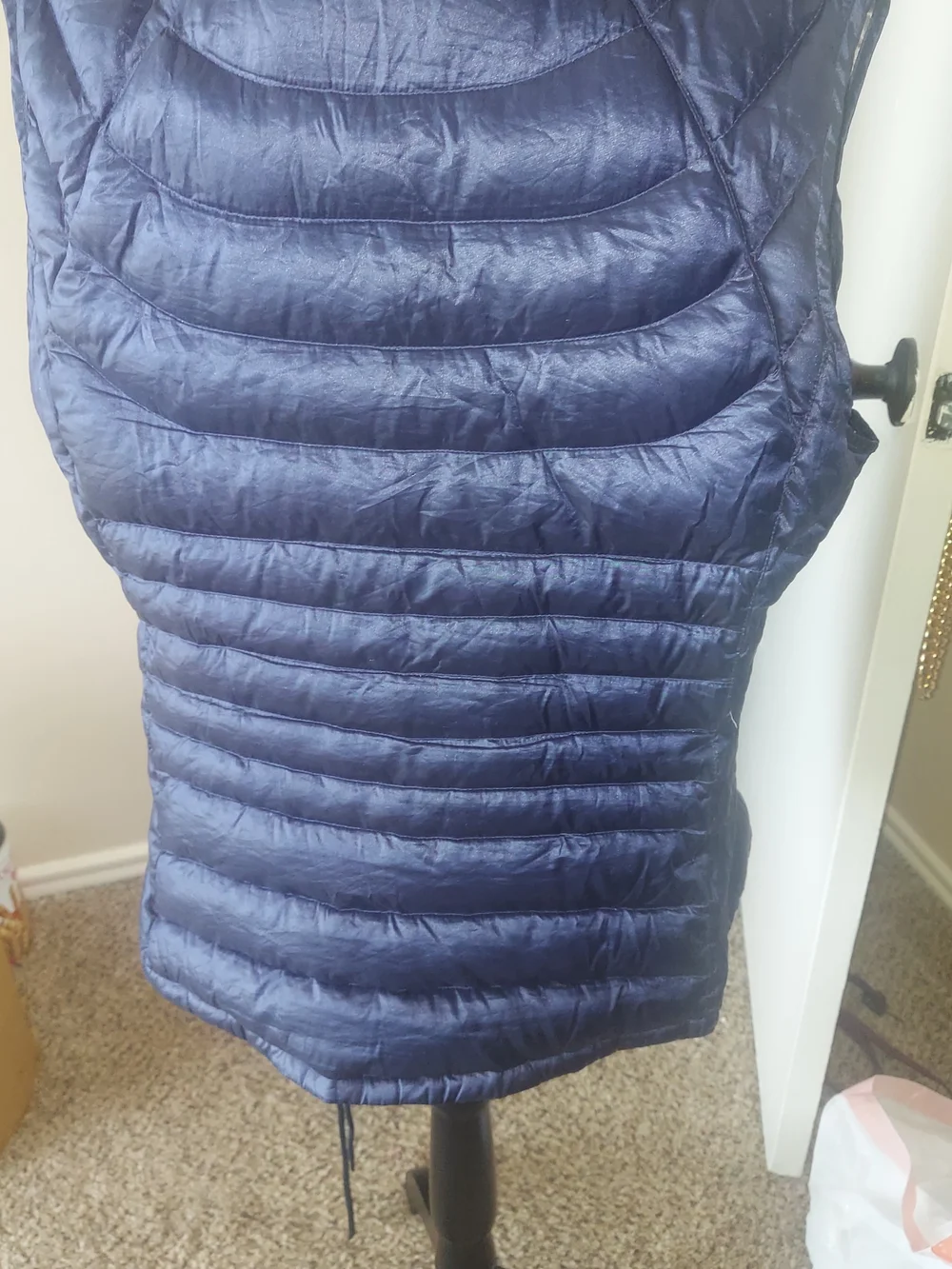 reversible quilted goose-down vest
